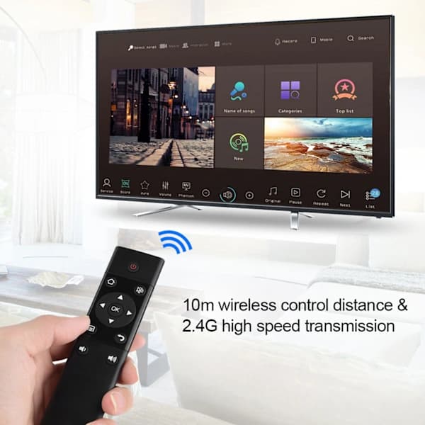 Trådløs presentasjonsfjernkontroll, 2.4G USB Plug and Play Pekermusekontroll for Undervisning Møter Kontor, Svart