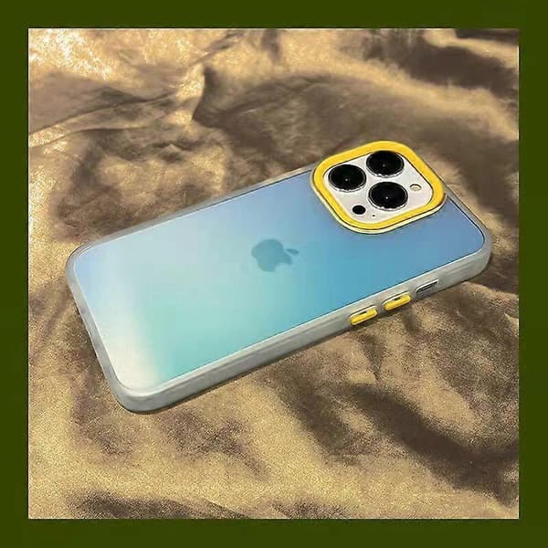 Frostet mobildeksel med kontrastfarge og anti-fall beskyttelse for Apple iPhone 14