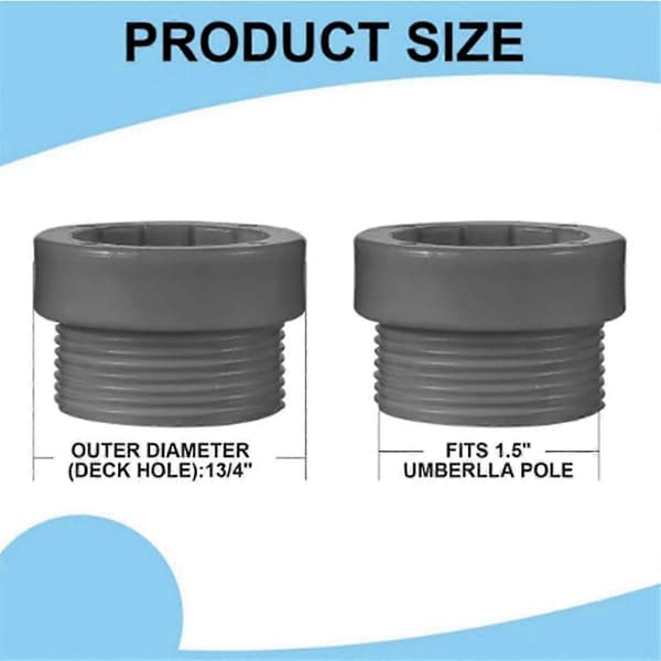 4 st Pool Paraply Stabilisator Adapter Gängad Adapter Hylsor Pool Paraply Stabil Adapter Paraply