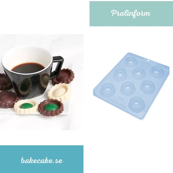 Pralinform Sjokoladeform - BWB 873 - Spesiell 3-delt form Transparent transparent