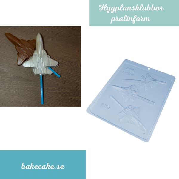 Airplane Lollipop Chocolate Mold - BWB 1353 Transparent transparent
