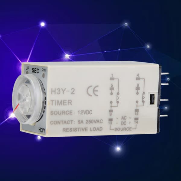 H3Y-2 Power On Time Relay Pointer Control Delay Timer 8-Pin 12VDC (60S)