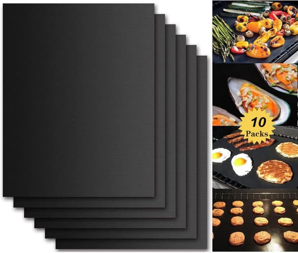 Grillmattor (10-pack), Premium och återanvändbara grillmattor