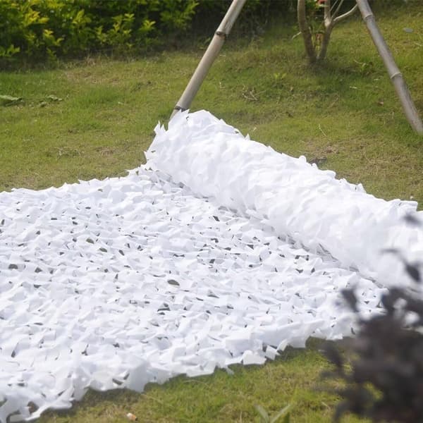 Kamuflasjenett, 150D Oxford, 1,5x2m, Hvit, for skygge og militær dekorasjon
