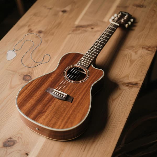 Halsband för gitarrplektrumhållare: Transparent hjärtformat halsband för elgitarr, bas, ukuleleplektrumhållare, hänge för gitarrister, musikälskare