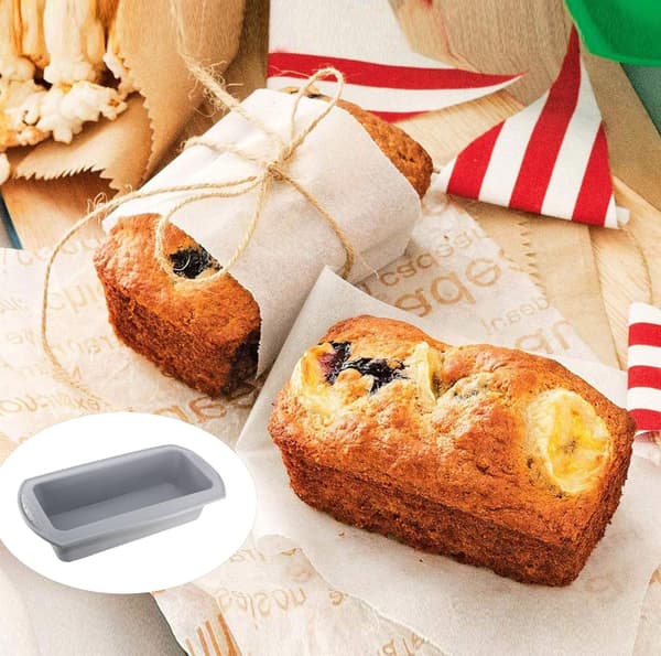 2 stk. silikonebrødforme, non-stick brødform, silikoneform til kager og brød, silikonekageforme til bagning