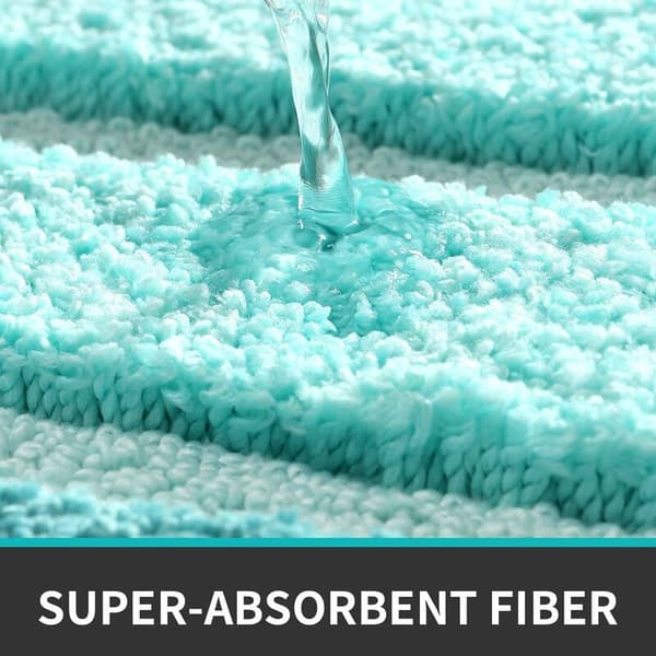 Non-slip Bathroom Mat Extra Soft Bath Mat Machine Washable Water Absorbent 40x60cm Green-1pc