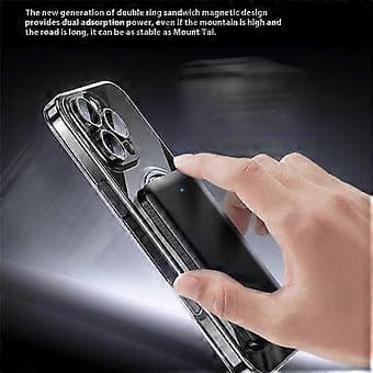 Compatible Case for iPhone 16 Pro Max, MagSafe Compatible, Stand PC+TPU, Phone Case with Lens Protector (Silver)