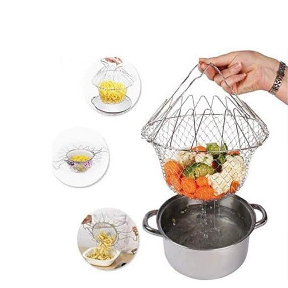 Salatkurv - Sett med 2 - Rustfritt stål - Diameter 23 cm - Multifunksjonell