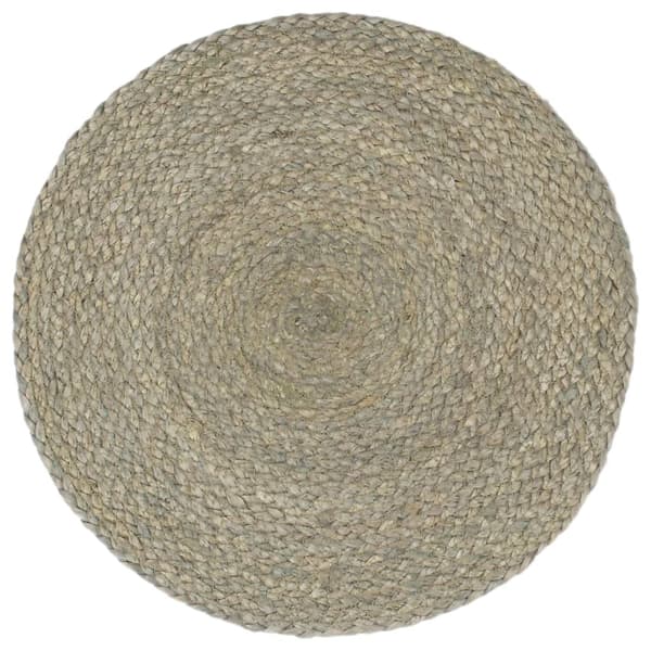 vidaXL Dekkebrikker 4 stk grå 38 cm rund jute grå gray