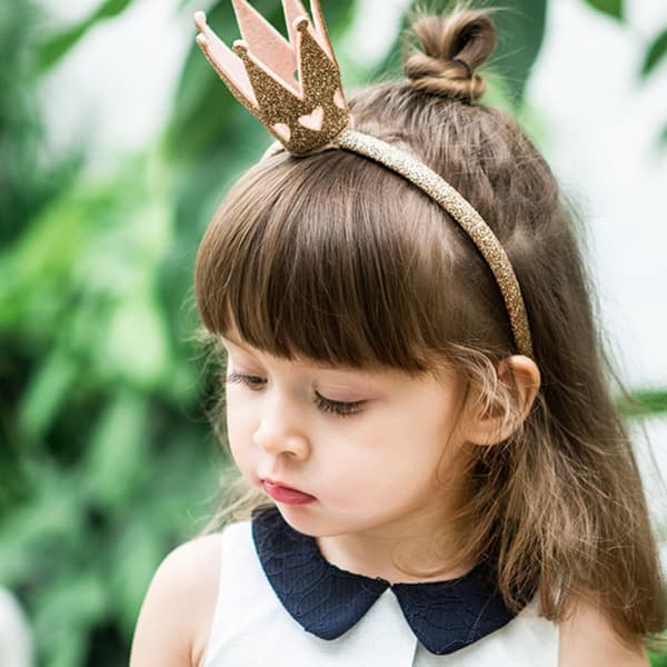 2 stk. glitrende kronehårbånd gull prinsesse kronehårbånd bryllupsfest for jenter barn barn halloween jul bursdag