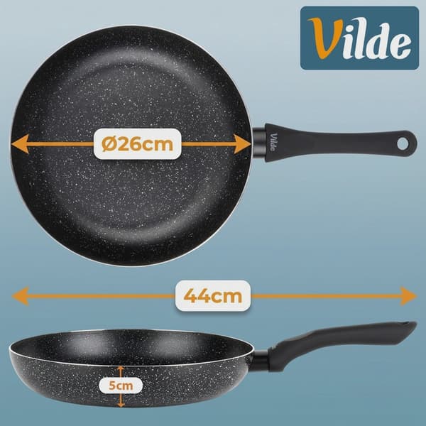 Non-stick granittstekepanne, 26 cm, tåler oppvaskmaskin