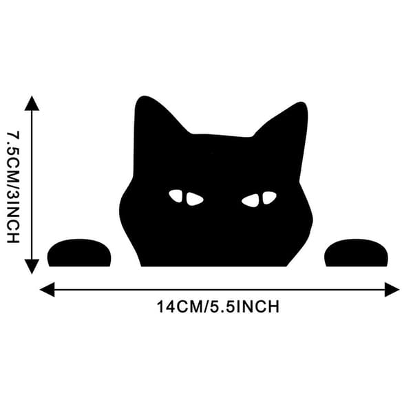 10 stk 14 cm katt som titter bilklistremerker