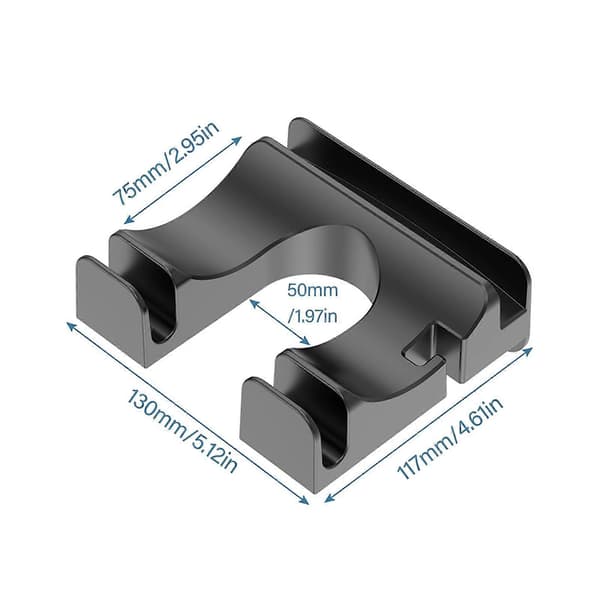 【LD】Wall Mounted Hair Dryer Holder with Space-Saving Design and Drill-Free Installation Compatible with Bathroom