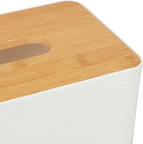 Serviettholder med bambustopp, tørkedispenser for baby, kjøkken serviettholder