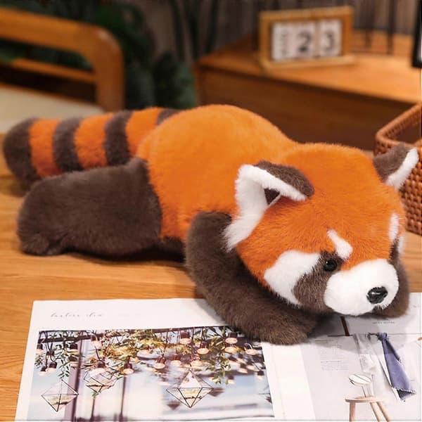 Söpö 30 cm punainen panda pehmolelu lasten syntymäpäivälahjaksi [JUN]