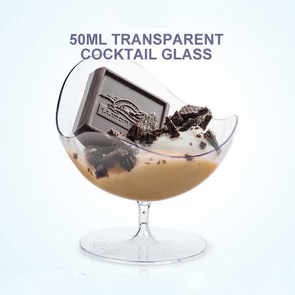 20 st 50 ml serveringskoppar för fest, transparenta cocktailkoppar