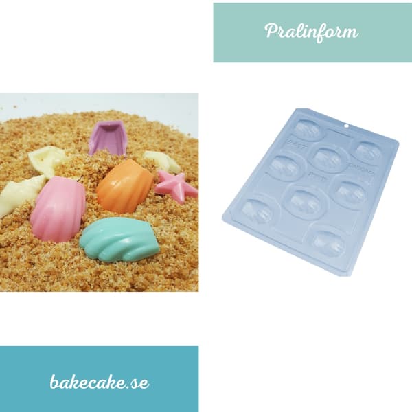 Pralinform Snäckskal Chokladform - BWB 9417 - Special 3 Part Mold Transparent transparent