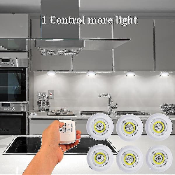 Smart Wireless Remote Control Dimmable Night Light Decorative Mini LED Lights Kitchen Cabinet