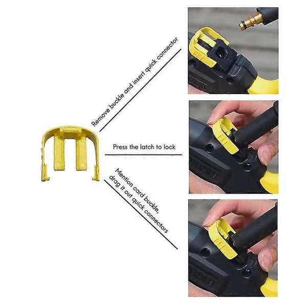 2 sæt Gul & Grå Til K2 K3 K7 Højtryksrenser Trigger & Slange Udskiftning C Clip Clamp Til Slange Til