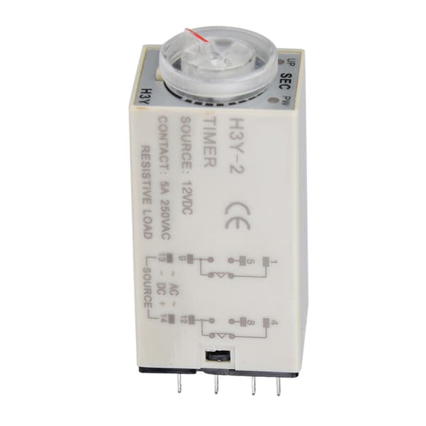 H3Y-2 Power On Time Relay Pointer Control Delay Timer 8-Pin 12VDC (60S)