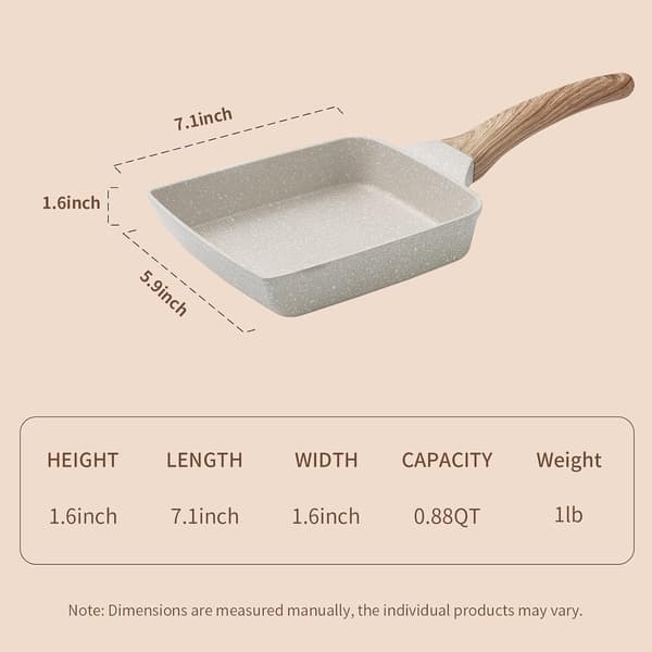 Omelettpanne Eggpanne, Non-stick Egg Stekepanne, Sunn Granitt Egg Stekepanne for Frokost