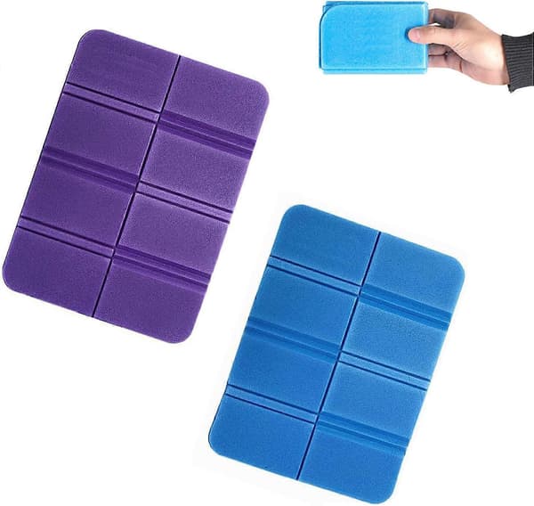 2 stk. Fugtsikre Foldbare, Termisk Isolerede Foldbare Siddepuder til Udendørs Vandring, Gåture, Camping, Picnic, Park (2 farver)