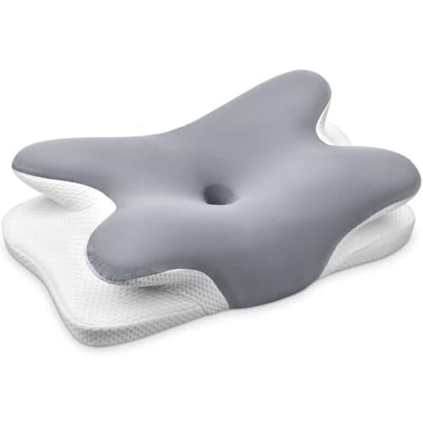 Memory Foam Neck Pillow for Side Sleepers Back Sleepers Stomach Sleepers Cervical Support Ergonomic 59x40x9/12cm