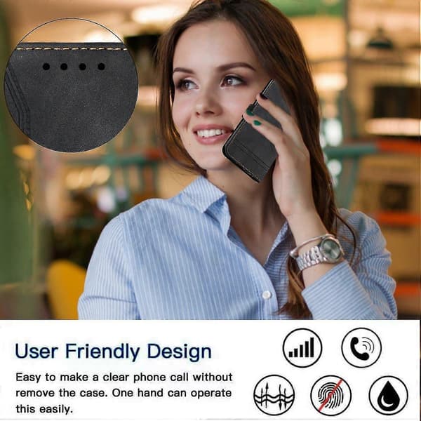 Magnetisk læderetui med pungstativ til Samsung Galaxy A23