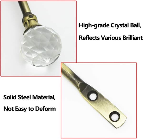 Gardinklämmor i metall U-formade väggkrokar Gardinklämmor, Metallgardinklämmor - 2-pack brons