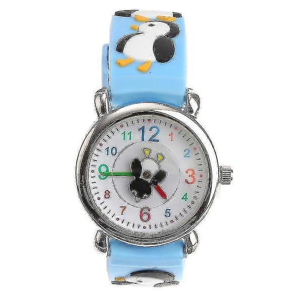 1 st Tecknad Pingvinklocka Silikon Quartz Klocka Kreativ Armbandsur Mode Casual Klocka För Barn