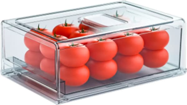 Kylskåpsförvaringslåda 34*12,8*11cm Kylskåpslåda Organizer Hängande Transparent Låda Förvaring