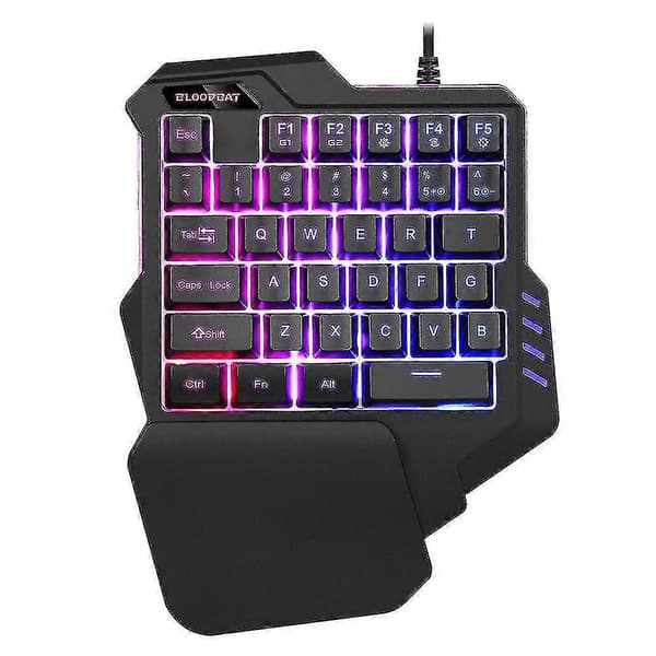One-Handed Mechanical Gaming Keyboard, 35 Keys One-Handed Mechanical Mini Gaming Keypad Backlit Ergonomic Game Controller