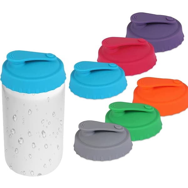 12-pack silikonburklock - Återanvändbara lock för standard läskburkar, silikonlock för läsk/öl/juice