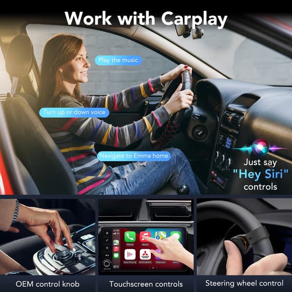 Trådløs CarPlay-adapter 2-i-1 for CarPlay og Android Auto