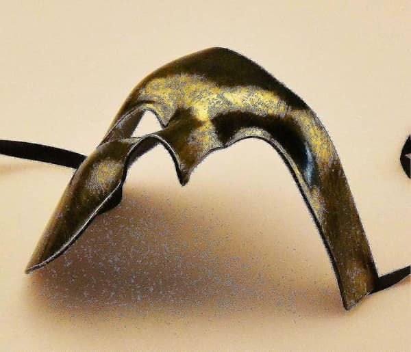 Naamiaisnaamio miehille, Halloween, Oopperan kummitus kulta Gold