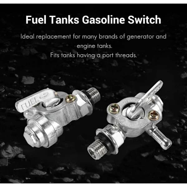 2X Universal Bensinbränslekran För Gasmotor Generator Bränsletankar