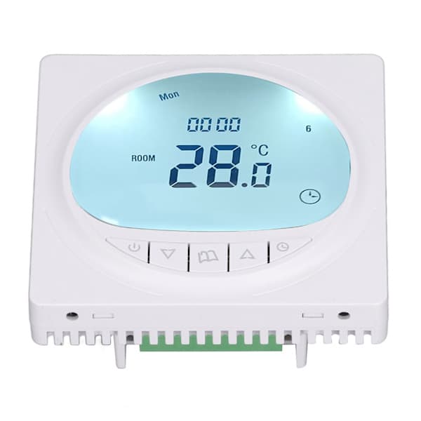 Vannbåren gulvvarme-termostat LCD-skjerm Smart Home temperaturregulatorpanel 220V