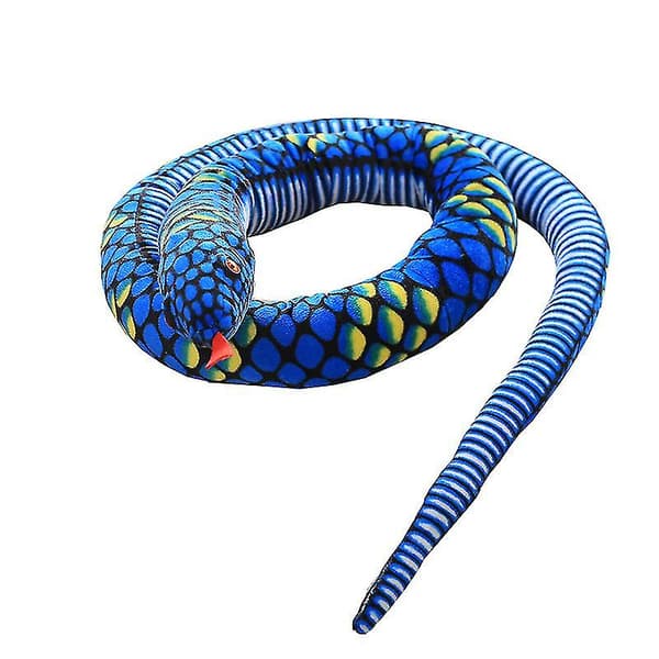 Giant Anaconda Plush Snake, Blue, 110 inches