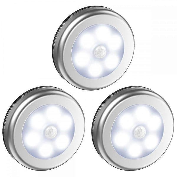3-pack Motion Sensor Light, Cordless Battery Operated Light, Automatic Night Light With 3m Self-Adhesive Pads