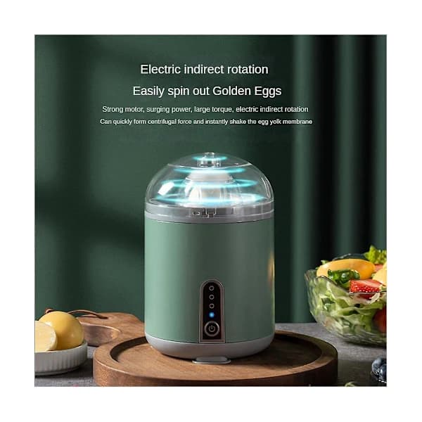 Electric Egg Beater Egg Shaker Golden Egg Machine Automatic Mixing of Egg White and Yolk Kitchen Accessories Green