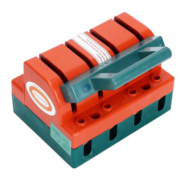 Knife Switch Safety Switch 4P Single Pole 100A AC 380V Terminal Connection Disconnect Knife Switch for Circuit Breaker
