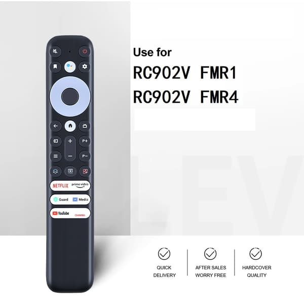 Erstatningsfjernkontroll for TCL TV RC902V/FMR1/FMR4 reservedeler
