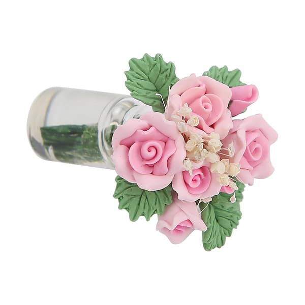 1:12 Dukkehus Mini Bonsai Modell Leker Hage Plante Dekorasjon Tilbehør (Rosa)