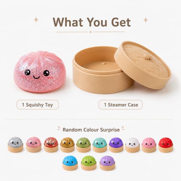 Sød farverig squishy-legetøjssæt - blødt, elastisk, minilegetøj til stresslindring og sjov (tilfældig farve) color