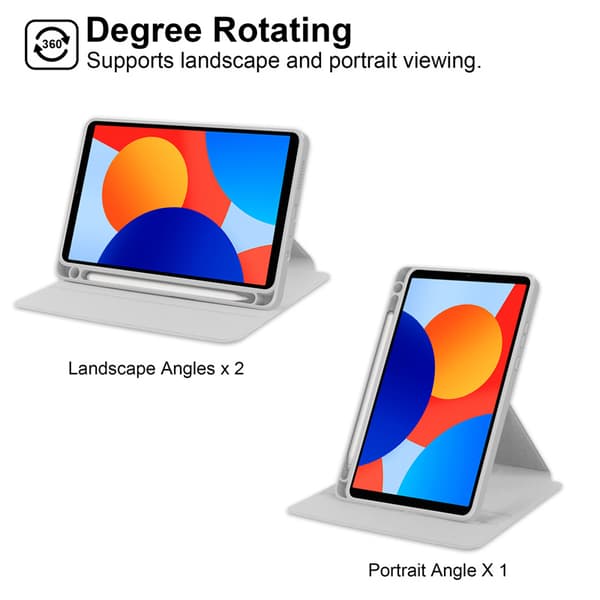 Etui til Xiaomi Redmi Pad Se 8.7 2024 akryl anti-fall beskyttelsesetui grå