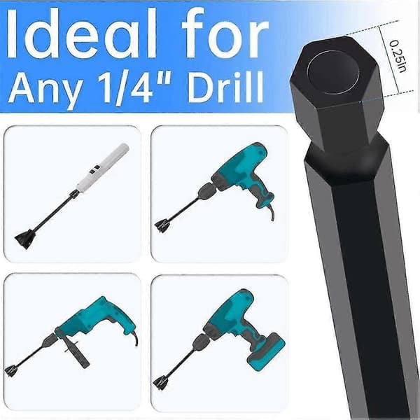 8 Pcs Paint Mixer Drill Attachment for Concrete Mixer Reusable, 1/4 Hex Shank