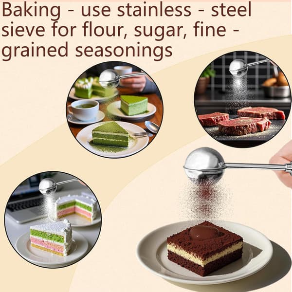 2 stk. bagesi i rustfrit stål, velegnet til flormelis, mel osv.