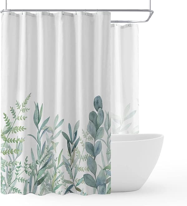 Ekstra bredt badeforhæng til badekar med løvefødder, 72 x 72 All Wrap Arou