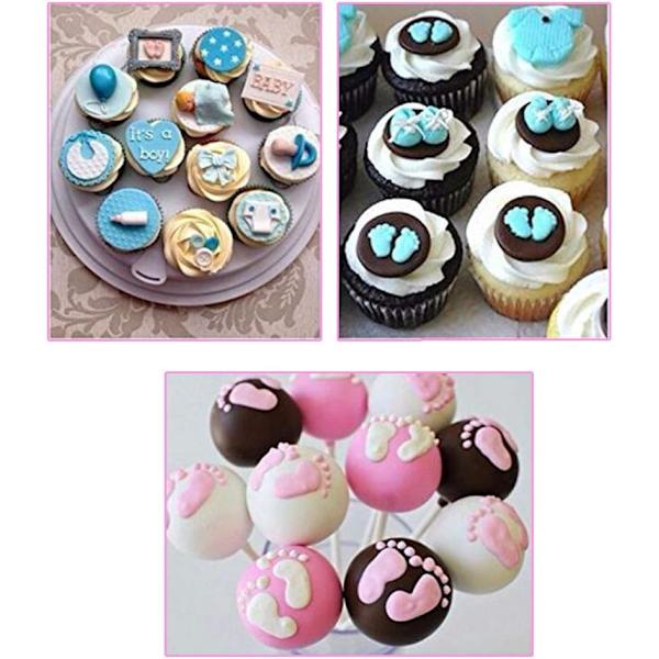 Silikoneform til kagedekoration (Babyshower-tema) - At lave